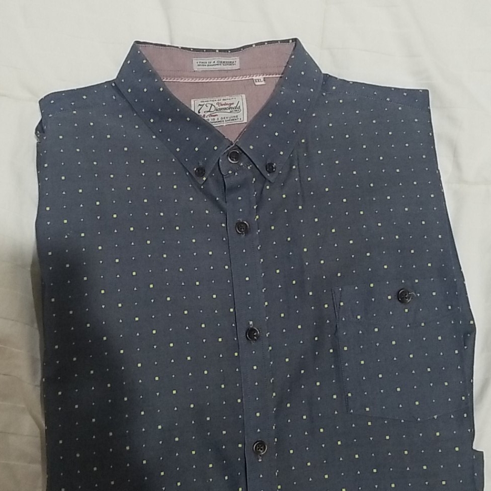 Blue button up